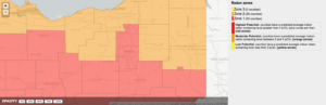 Akron Area Radon Levels Map